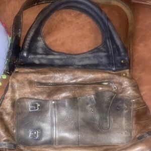 Two-Tone Leather Shoulder Bag SILENT PEOPLE Anthropologie, Free People